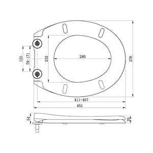 Arley Pluto D Soft Close Quick Release Toilet Seat 237203