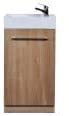 Arley Jade 450mm Oak 1 Tap Hole Right Hand Basin & Unit