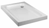 Just Trays Ultracast 1000mm x 800mm Flat Top Rectangular Shower Tray