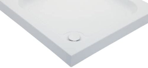 Just Trays A976140 White Ultracast 900 x 760 Shower Tray with Upstand