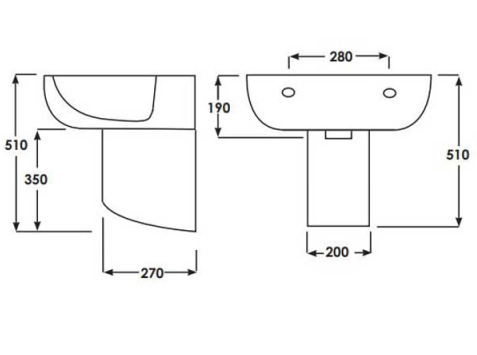 Arley 600 Semi Pedestal