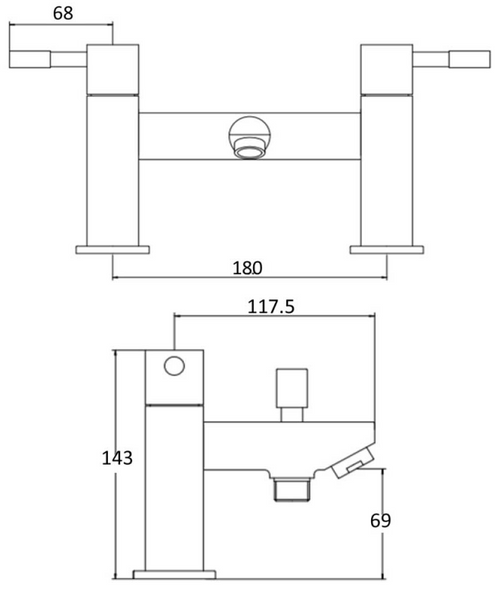 Eazee Round Bath/Shower Mixer