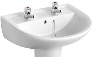 Armitage Shanks E895101 White Sandringham 21 550 mm 2 Taphole Basin