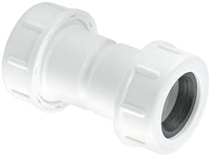 McAlpine R1m-co Flexible Rigid Overflow Tube Straight Connector - White