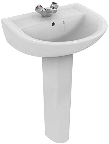 Armitage Shanks E896201 Sandringham 21 Washbasin 55cm, 1TH, with Overflow and Chain Hole