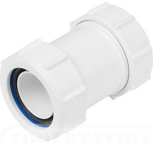 McAlpine T28M 11/2 inch Multifit Straight Connector, White