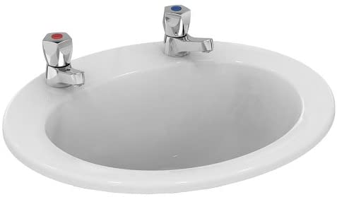 Armitage Shanks E895401 Sandringham 21 500mm 2 Tap Hole Countertop Washbasin - No Chain Hole