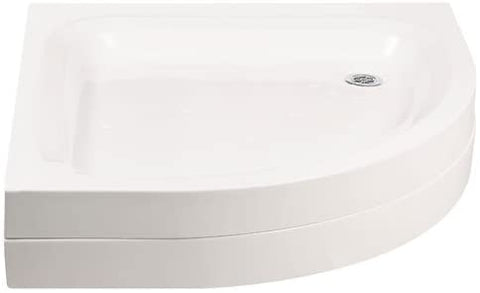 Just Trays A80QM100 White Merlin 800 x 800 Quadrant Shower Tray in