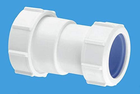 McAlpine T28L-ISO Straight Connector-Multifit x European Pipe Size 1í«_" x 40mm, White