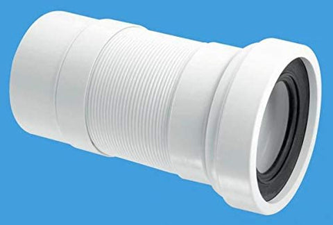 McAlpine Plain End Outlet Straight Flexible WC Pan Connector 170-410mm Length WCF26P