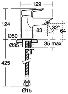 Ideal Standard A6588AA Tesi Basin Mixer, Chrome