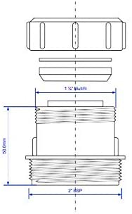 McAlpine 1̴_" Straight Connector Multifit x 2" BSP Male ZT31M