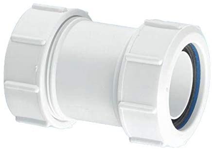 McAlpine S28M 11/4 inch Multifit Straight Connector, White