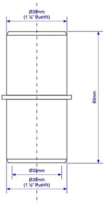 McAlpine 1̴_" Pushfit Straight Overflow Connector T18