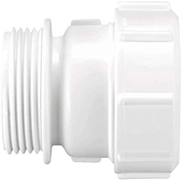 McAlpine S31U Straight Connector BSP Male x Universal-1.25 inch, White