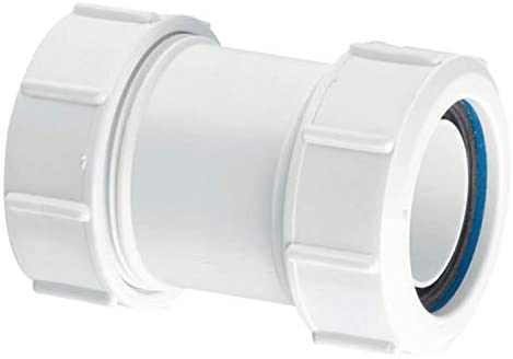 McAlpine S28M 11/4 inch Multifit Straight Connector, White