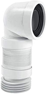 McAlpine WC-CON8F 90 Degree Flexible WC Connector, White