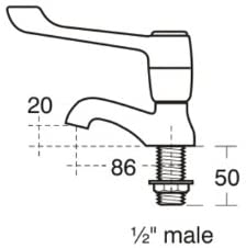 S8260AA Armitage Shanks Genuine Chrome Markwik Two Handle Deck Mount Basin Pillar Taps