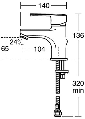 Ideal Standard B1148AA Calista Single Lever one Hole Basin Mixer, Chrome