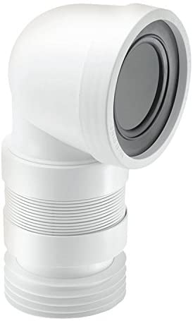 McAlpine WC-CON8F18 90 Degree Flexible WC Connector, White