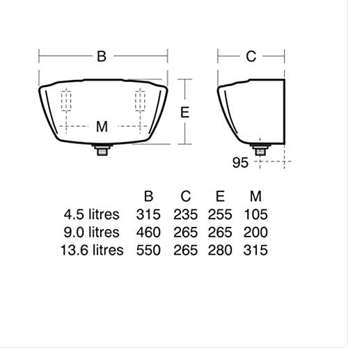 Armitage Shanks S620001 White Mura 4.5 Litre Auto Cistern