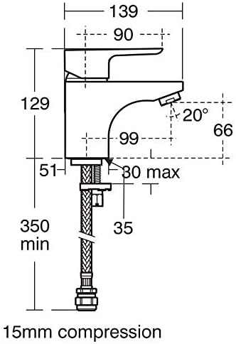 Ideal Standard B0764AA Tempo Single Lever Basin Mixer - No Waste - 5l Flow Restrictor