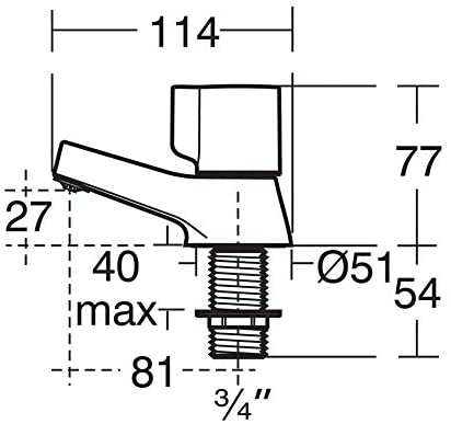 Ideal Standard B0350AA Alto Bath Pillar Taps