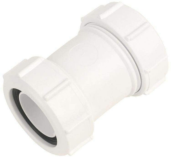 McAlpine S28M 11/4 inch Multifit Straight Connector, White