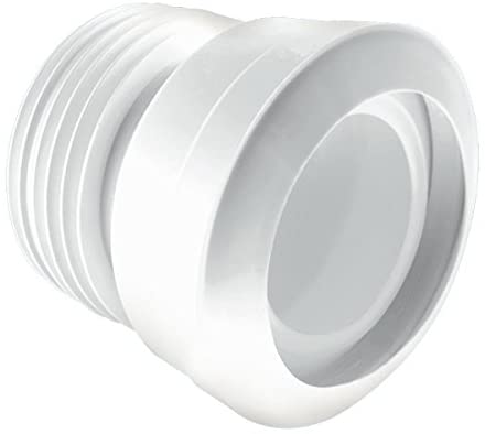 McAlpine MAC-1 Straight MACFIT WC Connector 4"/110mm, White