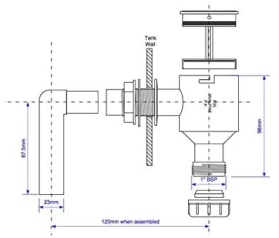 McAlpine Complete Screened Tank Overflow Connector 3/4" R30