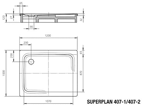 Kaldewei Avantgarde Antislip Superplan 407åʉÛÒåÊ1åÊSteel Shower TrayåʉÛÒåÊ1000åÊX 1200åÊMm Alpinweiss