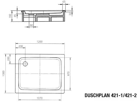 Kaldewei Ambience duschplan 421åʉÛÒåÊ1åÊSteel Shower TrayåʉÛÒåÊ1000åÊX 1200åÊMm Alpinweiss