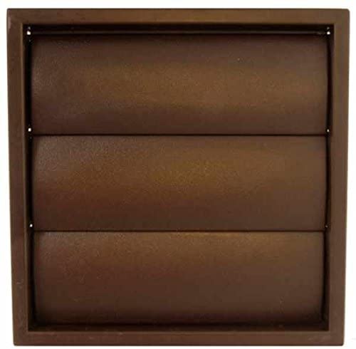 Manrose 4" Brown Wall Grille with Gravity Flaps for Extractor Fan - Round Spigot