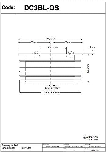 McAlpine Drain Connector with 2" Offset Ring DC3BL-OS