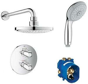 Grohe Grohtherm 1000 Dual Concealed Mixer Shower with Shower Kit + Fixed Head GR.124713