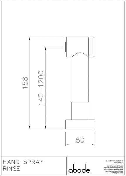 Abode Rinse Pull-out Kitchen Hand Spray AT1100