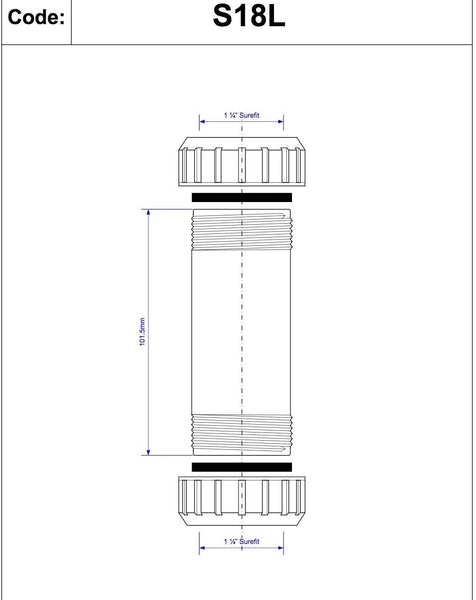 McAlpine 1̴_" Surefit Straight Connector S18L