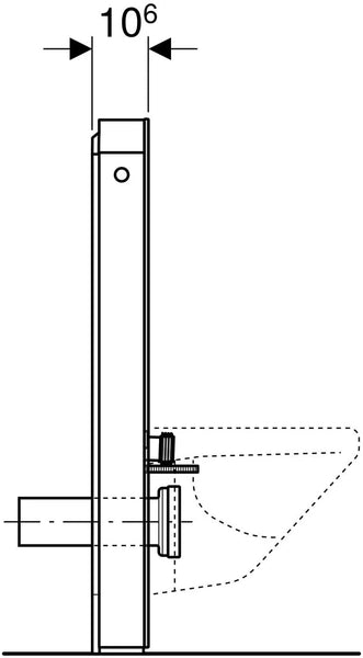 Geberit Monolith Vista Mechanism Cistern Suspended Toilet - Low Glass/White/Aluminium