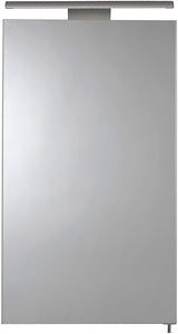 Croydex WC147769E Jefferson Single Door Illuminated Cabinet, Aluminium