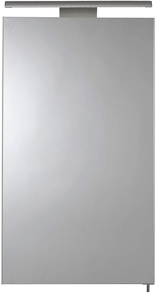 Croydex WC147769E Jefferson Single Door Illuminated Cabinet, Aluminium