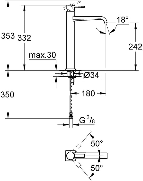 GROHE 32757000 Allure Basin Mixer Tap