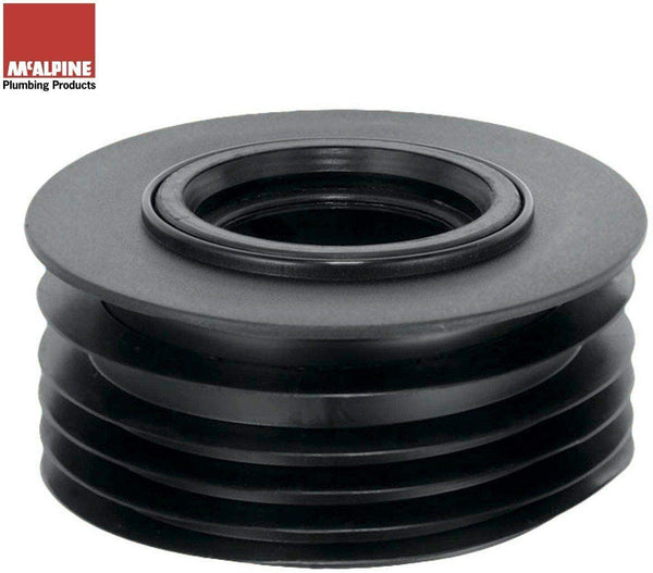 McAlpine DC3-BL Drain Reducer Connector-4"/110mm x 2", Black