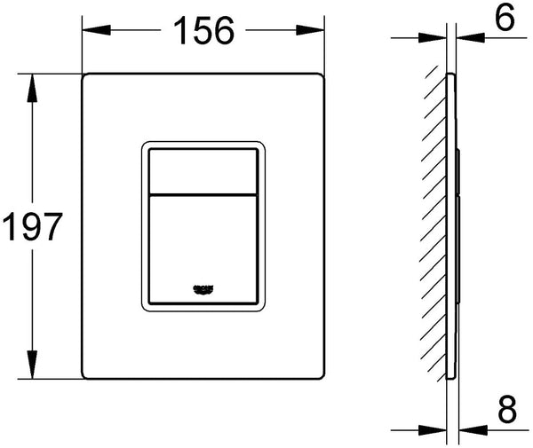 GROHE 389160A0 Skate Cosmopolitan WC Wall Plate