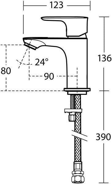 Ideal Standard A7048AA Concept Air Mini Basin Mixer, Chrome