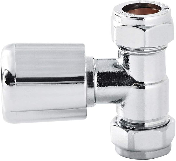 Nuie RV004 | Modern Bathroom Straight Radiator Valve, 78mm x 30mm, Chrome