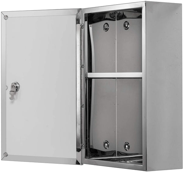 Croydex Trent Stainless Steel Lockable Medicine Cabinet