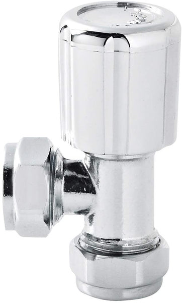 Nuie RV003 | Modern Bathroom Angled Radiator Valve, 78mm x 30mm, Chrome