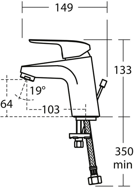 Ideal Standard B1811AA Ceraflex Basin Mixer, Chrome