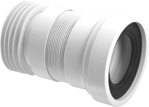 McAlpine WC-F18R Flexible WC Pan Connector White 110mm