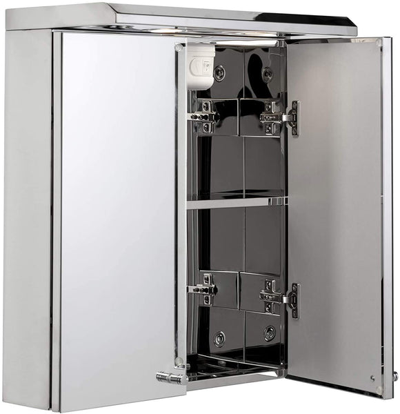 CroydEx Shire Double Door White Illuminated Cabinet